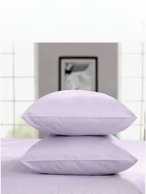 Threadmill 500 Thread 100% Cotton Sateen Weave Pillowcase 2 Standard/Queen Lilac